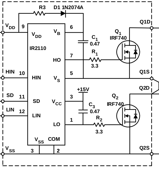 Ir2110 pin diagram image